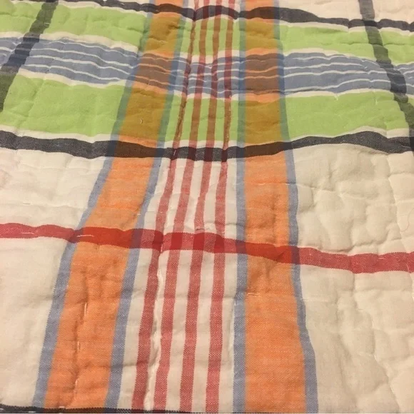Pottery Barn Kids Full size plaid Madras reversible comforter